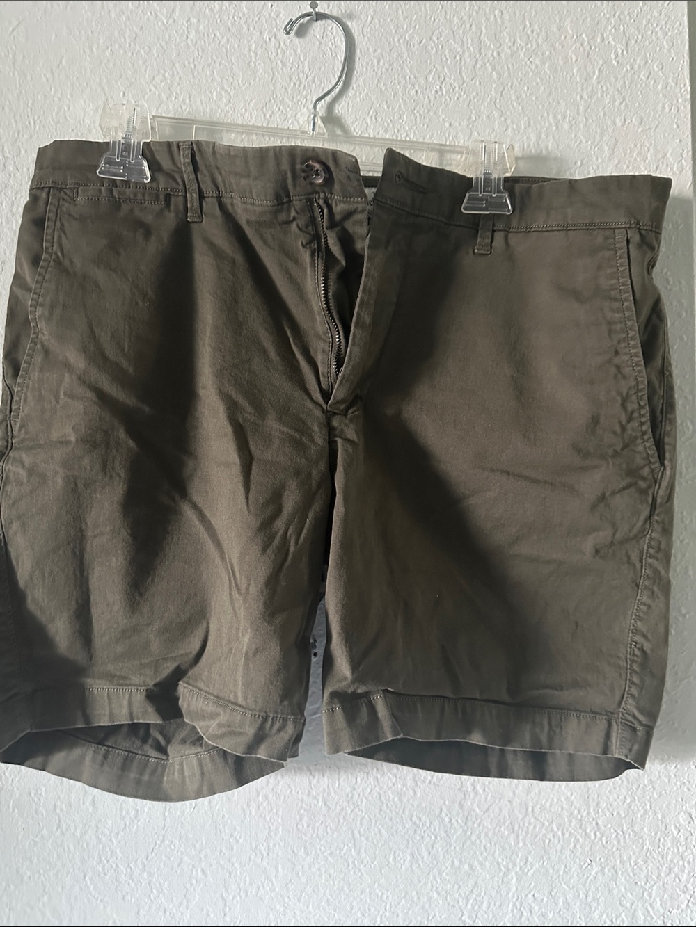 Goodfellow & Co Olive Green Flat-Front Men's Shorts